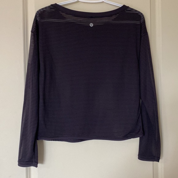Lululemon Women’s Deep Plum Clear and Present Sheer Long Sleeve Shirt Small - Picture 2 of 9